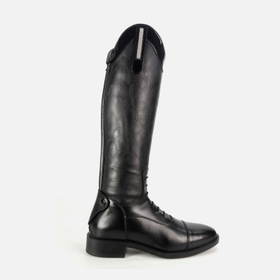 Como Piccino Kids Stretch Riding Boot with Patent Top