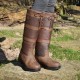 WB167- Pembroke Classic Combo Country Boot in Tan/Chocolate